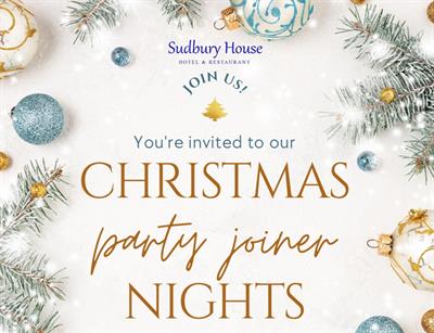 Christmas Parties 2025 at Sudbury House Hotel, Faringdon, nr Swindon
