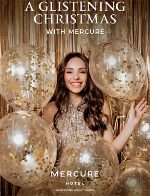 Glistening Christmas Parties 2025 at Mercure Maidstone Great Danes Hotel
