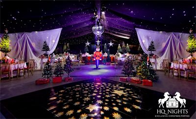 HQ Nights Exclusive ‘Cirque du Christmas’ Christmas Parties 2025 at Great Wilbraham Hall Estate, Cambridge