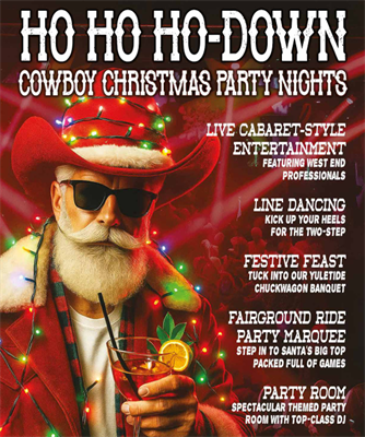 Ho Ho Ho-Down Cowboy Christmas Parties 2026 at The Heart of England Conference and Events Centre, Coventry