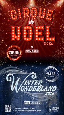 Christmas Parties 2026 at New Dock, Royal Armouries, Leeds