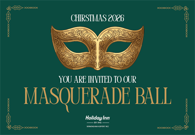 Masquerade Ball Christmas Parties 2026 at Holiday Inn Birmingham Airport NEC