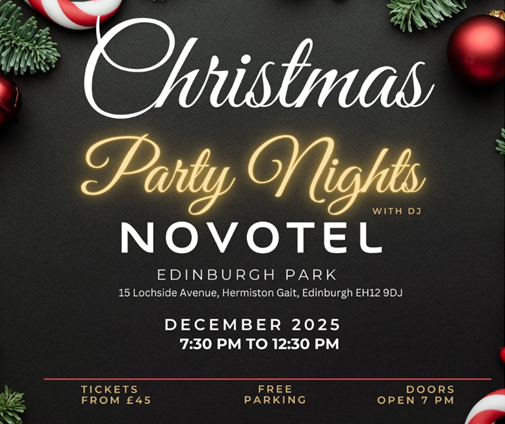 Christmas Parties 2025 at Novotel Edinburgh Park